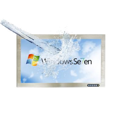 China Stainless Steel Monitor Full Touch Screen IP66 Anti Fog Glass Waterproof Monitor With VGA DVI for sale