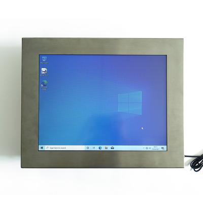 China IP67 Recessed Industrial Computer Stainless Steel Rugged Enclosure PC With Resistive Touch Screen 15 Inch for sale