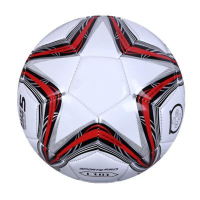 China Cusotm soccer ball size pvc soccer outdoor 5 star exercising machine stitched pvc soccer football training equipment for sale