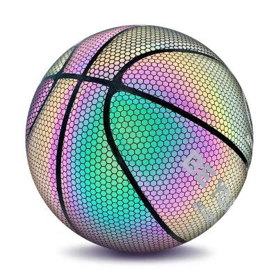 China Interior & Custom Outdoor Basketball Reflective Size 7 Basketball Game New Basketballs For Present Gift Ball for sale