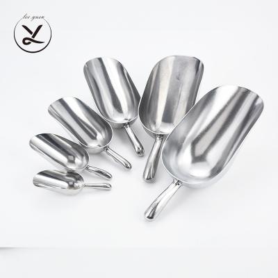 China Viable Multifunctional Barware Aluminum Alloy Candy Food Ice Cream Shovel Flat Bottom Ice Scoop For Sale for sale