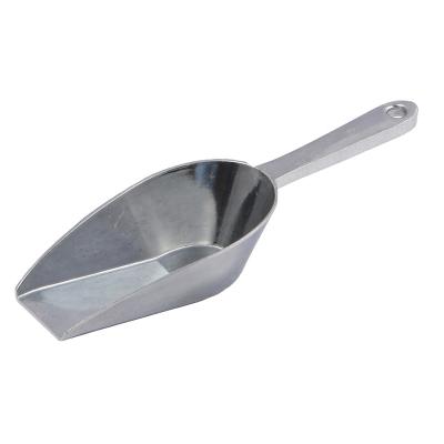 China Factory Sustainable Sale High Quality Flat Bottom Integrated Hand Held Ice Scoop Aluminum Ice Casting Shovel for sale