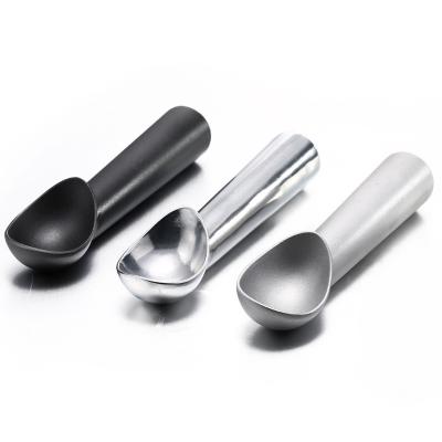 China Wholesale Custom Viable Kitchen Accessories Aluminum Alloy Logo Ice Cream Scoop With Comfortable Handle for sale