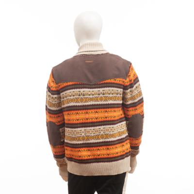 China new Anti-wrinkle sweater fashion striped sweater korean men's sweater trend wholesale men's sweater 12gg thick for sale