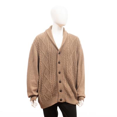 China Anti-wrinkle Mens Cotton V Neck Cardigan Sweaters Wire Knit Sweater for sale