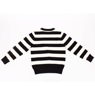 China Kids Autumn Long Sleeve Boys Crew Neck Soft 100% Cotton Anti Shrink Stripped Knit Sweater For Kids Children Sweater Pullover for sale