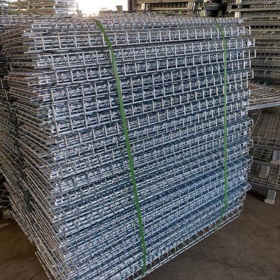 China Warehouse Rack Warehouse European Cargo Folding Metal Storage Cage for sale