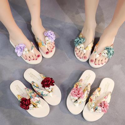 China Wholesale Fashion Trend Fashion Flip Flops Women's High Heels Flip Flops Wedges for sale