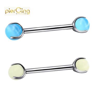 China CLASSIC Titanium Sexy Piercing Nipple Ring Bodi Jewelri Agate Balls End Claw Body Jewelry Stories ASTM F136 for sale