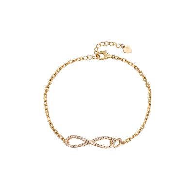 China Good Selling FASHIONABLE Number 8 Bracelet Rose Gold Chain Bracelet Adjustable Lucky Charm Bracelets for Women Girls for sale