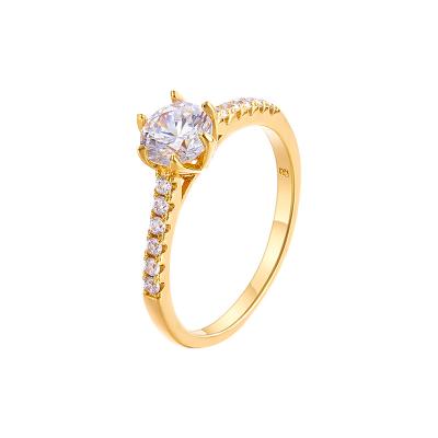 China 2022 New FASHIONABLE Full CZ Ring 18K Gold Plated Big Zircon Diamond Rings Jewelry Gift For Women for sale