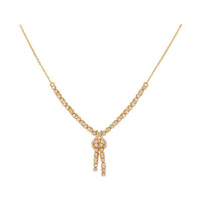 China Wholesale 2022 New FASHIONABLE Zircon Love Heart Necklace CZ Double Tassel Chain Necklace Gift Women Jewelry Spot Pendant for sale