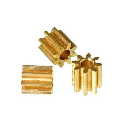 China Garment Shops Motor High Precision Bronze Tooth Gears OEM Customized Golden for sale