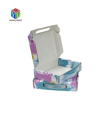 China Recyclable Custom Printed Packaging Clothes Box Corrugated Cardboard Shipping Mailer White Box for sale