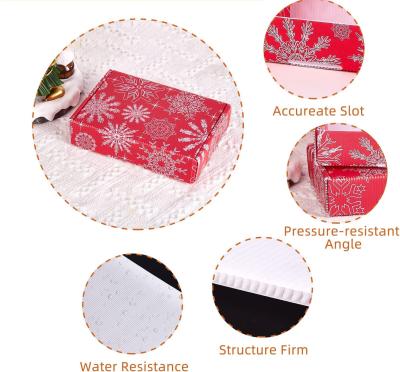 China Recyclable Red Paper Cosmetics Shipping Corrugated Box With Foil Logo for sale