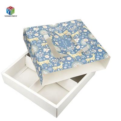 China Recycled Materials Cupcake Box Food Take Out Box, Donut Packaging Paper Box, Printed Paper Cake Packaging Food and Beverage Packaging Ivory Board for sale