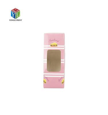 China Recycled Materials Paper Sandwich Box With Window , Triangle Sandwich Box For Packaging for sale