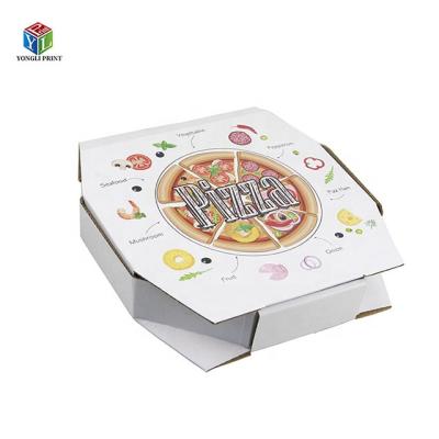 China Recycled Materials Own Brand Logo Customized Design Shape Printed Multi Color Or Single Pizza Packing Boxes for sale