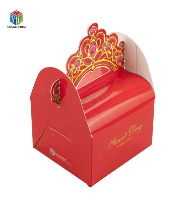 China Recycled Materials Bulk Simple Packaging Box Mini Wedding Cake Packaging Paper Cup Custom Cake Boxes for sale