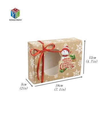 China Recycled Materials Christmas Cookie Box For Christmas Gift Giving And Party Paper Box for sale