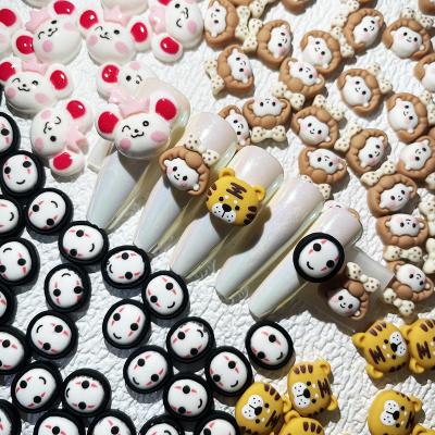 China 10Pcs/Bag Fashionable Mini Cartoon Cute Little Girl Little Tiger Halloween Mask Nail Art Accessories Nails Stickers and Decals for sale