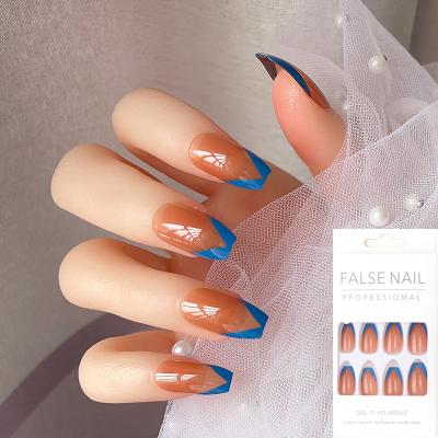 China Design INS Ballerina Sovereign Press ON Nails For Girls Custom Popular Artificial French Private Label Nail Tips for sale