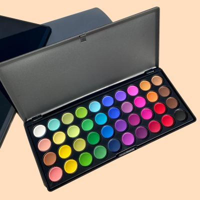 China Western Private Label Matte High Quality Eyeshadow Palette Pearl Amazon Style 40 Colors Waterproof Hot Eyeshadow Palette for sale