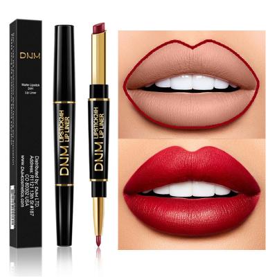 China Double Head Waterproof Matte Lip Liner Long Lasting Lip Pencil Waterproof Moisturizing Lipsticks Makeup Contour Cosmetics for sale