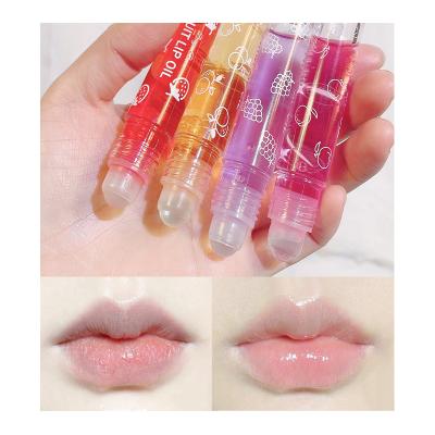 China Amazon Private Label Lip Oil Waterproof Hot Roll On OEM Wholesale Moisturizing Hydrating Liquid Lipstick Fruit Transparent Lip Oil for sale