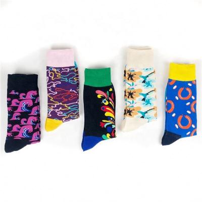 China Autumn Dropshipping OEM Style Antibacterial Custom Happy Socks Fashion New Men Happy Socks for sale