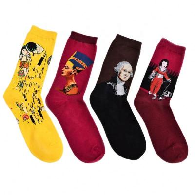 China Wholesale Creative Antibacterial Winter Men's Art Cotton Socks, Custom Made Happy Socks for sale