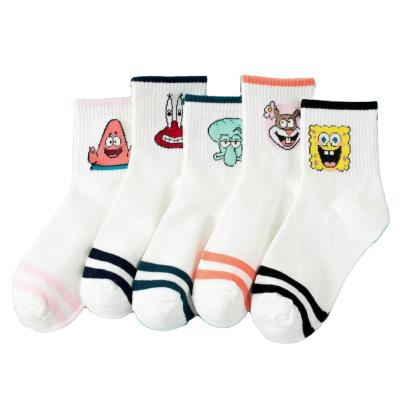 China Women's antibacterial socks shape cartoon trend tube jars cotton college trend brand jars wholesale for sale