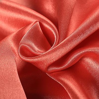 China Red color emulation silk fabric soft anti-static african print fabric printed silk fabric for bedding set for sale