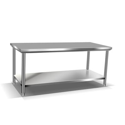 China Modern durable using suitable price 201 stainless steel 304 double deck reception nail coffee table for sale