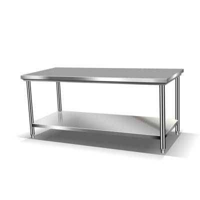 China Modern Suitable Price Wholesale Manufacture Stainless Steel 201 304 Double Deck Coffee Table for sale