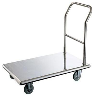 China Modern Durable New Arrival Custom 201 304 Stainless Steel Golf Push Flatbed Serving Cart for sale