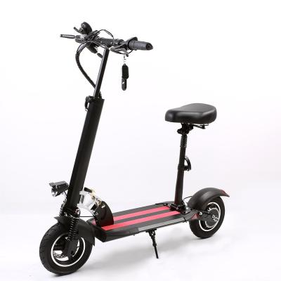 China [EU Warehouse] Unisex Adult Electric Scooter 500 Watt Rear Motor 48V 10inch Folding Electric Scooter With Seat for sale