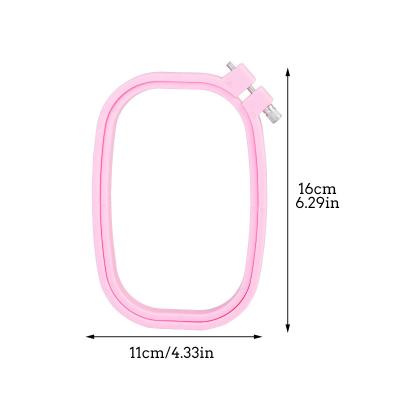 China Eco-Friend Candy Color Embroidery Circles ABS Plastic Cross Stitch Hoop Square Embroidery Hoop for sale