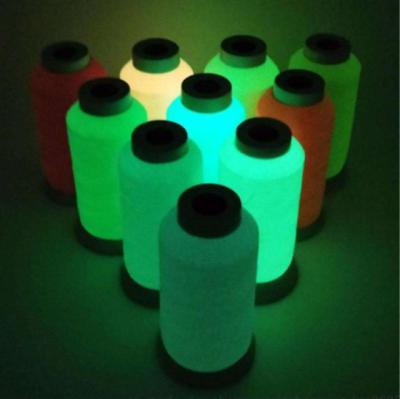 China Low Shrinkage 120d 2 100% Polyester Embroidery Thread Luminous Glow In Dark for sale