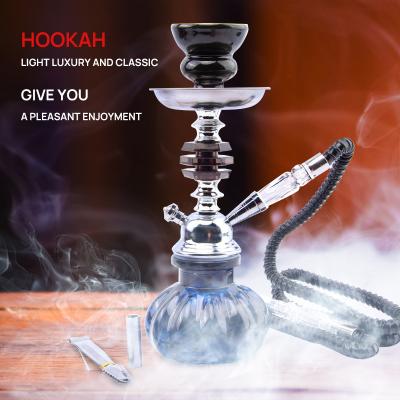 China Single Premium Long Hose Wookah Set Small Plastic Colorful Cheap Glass Shisha Hookah for sale