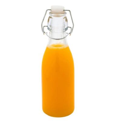 China Empty Glass Drinking Beverage Bottle With Swing Top For Restaurant for sale