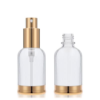 China Personal Care 30ml Round Essential Oil Perfume Glass Spray Bottle Cosmetic Wholesale for sale