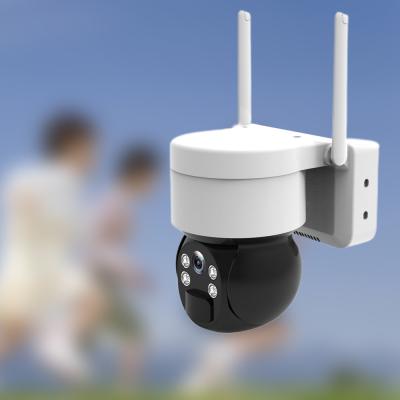 中国 2K FHD 太陽屋外の防犯カメラ WiFi 2.4Ghz 無線対面可聴周波鍋の傾きのカメラ 販売のため