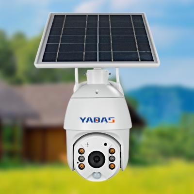 Cina macchina fotografica solare della videocamera di sicurezza 4MP PIR Motion Detection 2 di 2K WiFi audio PTZ di modo solare in vendita