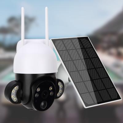 Chine caméra imperméable de télévision en circuit fermé de panneau solaire de WiFi de vidéo surveillance ultra claire du projecteur 2K à vendre