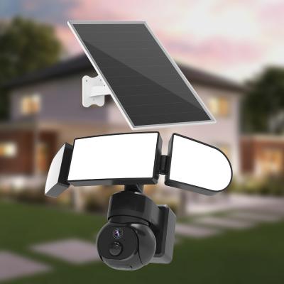 Κίνα Φακός 3,6mm 4G PTZ Κάμερα 30M IR Distance 8W Solar Panel Camera Outdoor Siren 2K προς πώληση