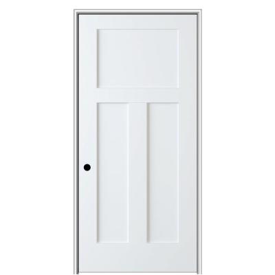 China High Quality White Internal Primed Decoration Panels 2 Shaker Interior Wooden Sliding Doors for sale