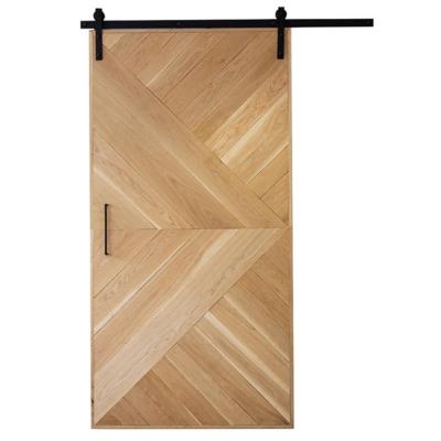 China Hit Interior Wood Barn Doors Wooden Oak Main Door Modern Barn Door Bathroom Designs for sale