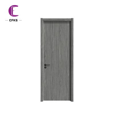 China Turkey Style Apartment Waterproof PVC Laminated Panel Coated Fir Wood MDF Interior Glass Doors for sale