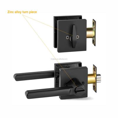 China Suitable for hot sale entry satin nickel lever door leverset handle tubular lever leverset lock for privacy door lock for sale